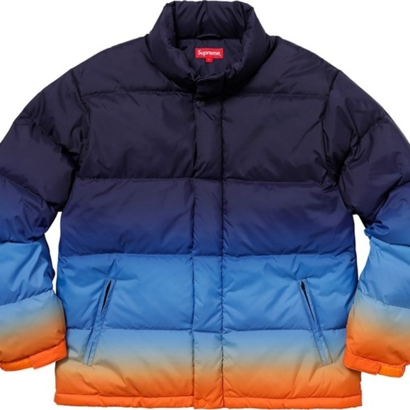 [SOLD] SUPREME SS18 Navy Gradient Puffy Jacket - Picture 3 of 4